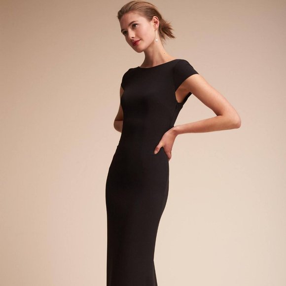 BHLDN Madison Maxi Dress Gown by Katie May Size 0 Navy - Picture 5 of 9